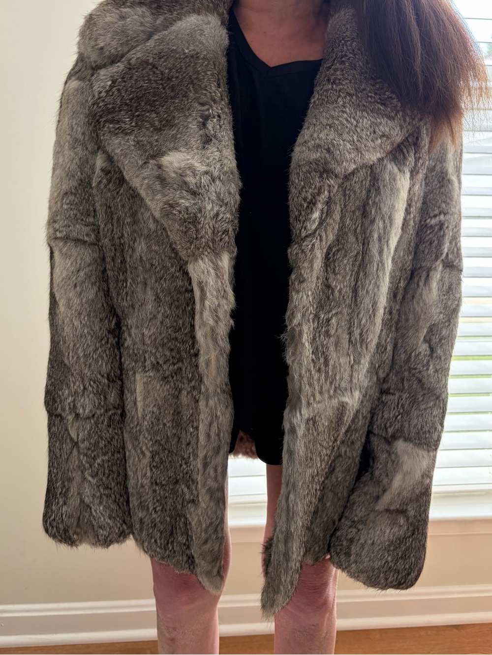 Vintage Rabbit Fur Coat size medium - Picture 13 of 14
